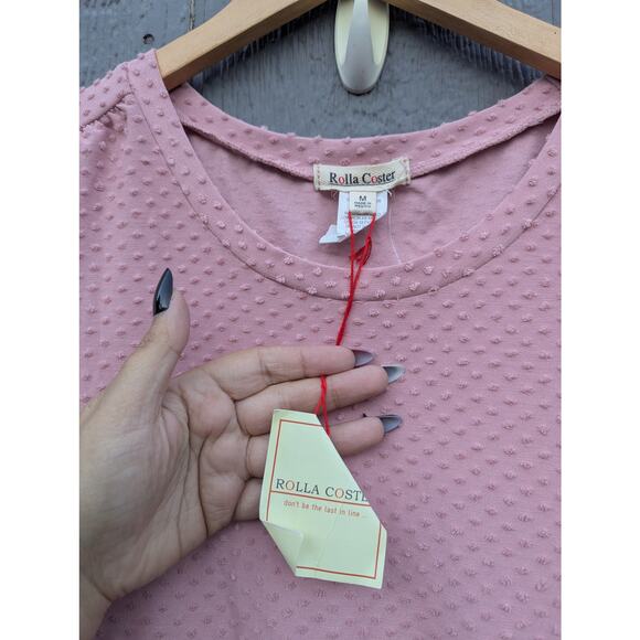 NWT Roller Coaster Pink cottage coquette demure dress M blush girly dainty - Picture 2 of 4